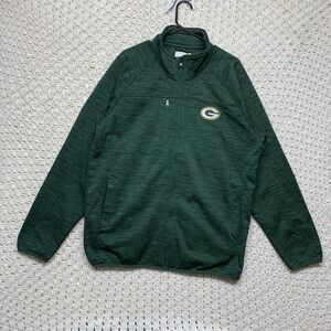 Green Bay Packers Team Apparel Jacket Men's XL NFL‎ Green Full Zip Soft Fleece